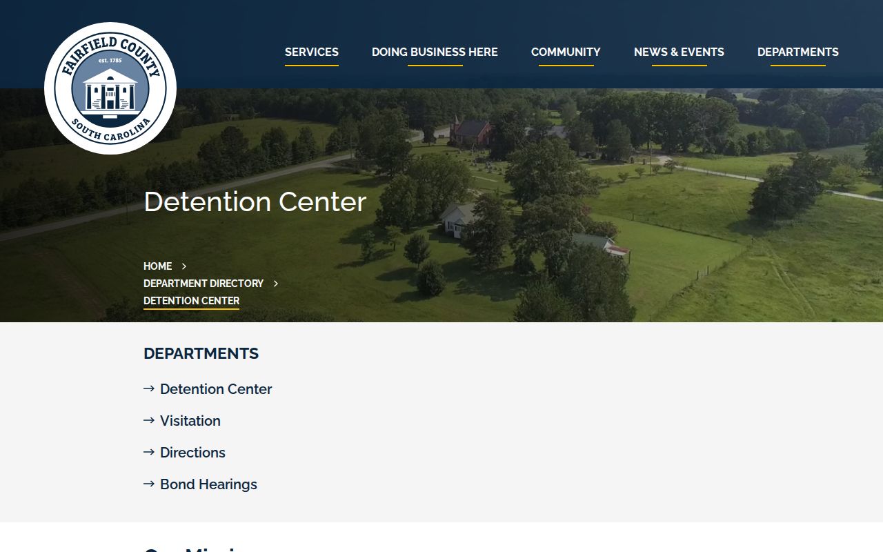 Fairfield County arrest warrants: Detention Center contact and booking page