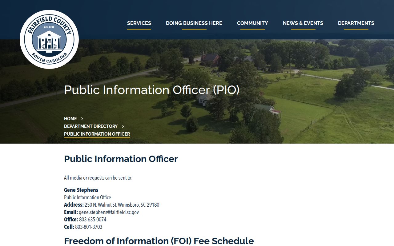 Fairfield County warrant search: official county FOIA request page