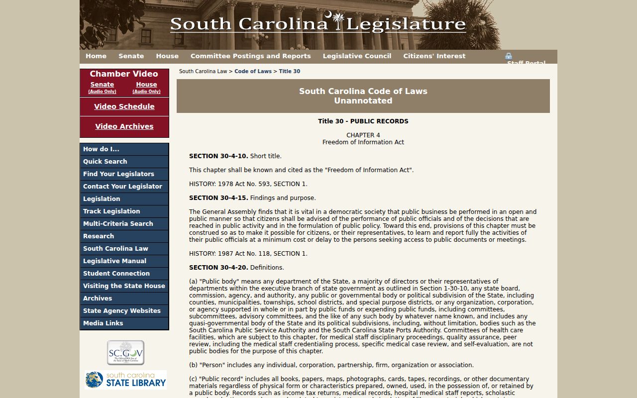 Fairfield County warrant records: South Carolina public records law